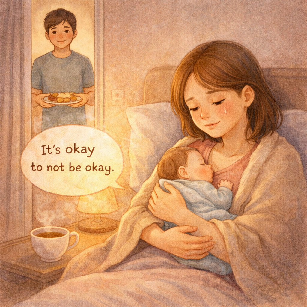 Illustration for Understanding Postpartum Depression: Signs, Support, and Self-Care for New Moms