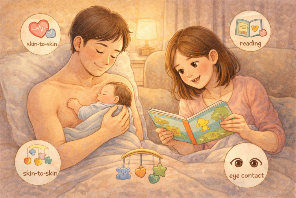 Illustration for How to Bond with Your Newborn: Simple, Meaningful Activities for New Parents