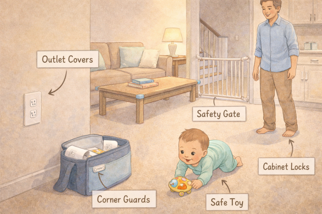 Illustration for Baby Proofing Your Home: Essential Safety Tips for New Parents